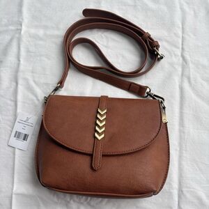 Antik Kraft Arrow Crossbody Purse Boho Brown Color  Faux Leather